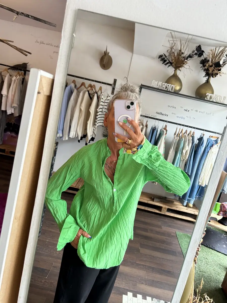 Blouse Foggia verte by Banditas From Marseille