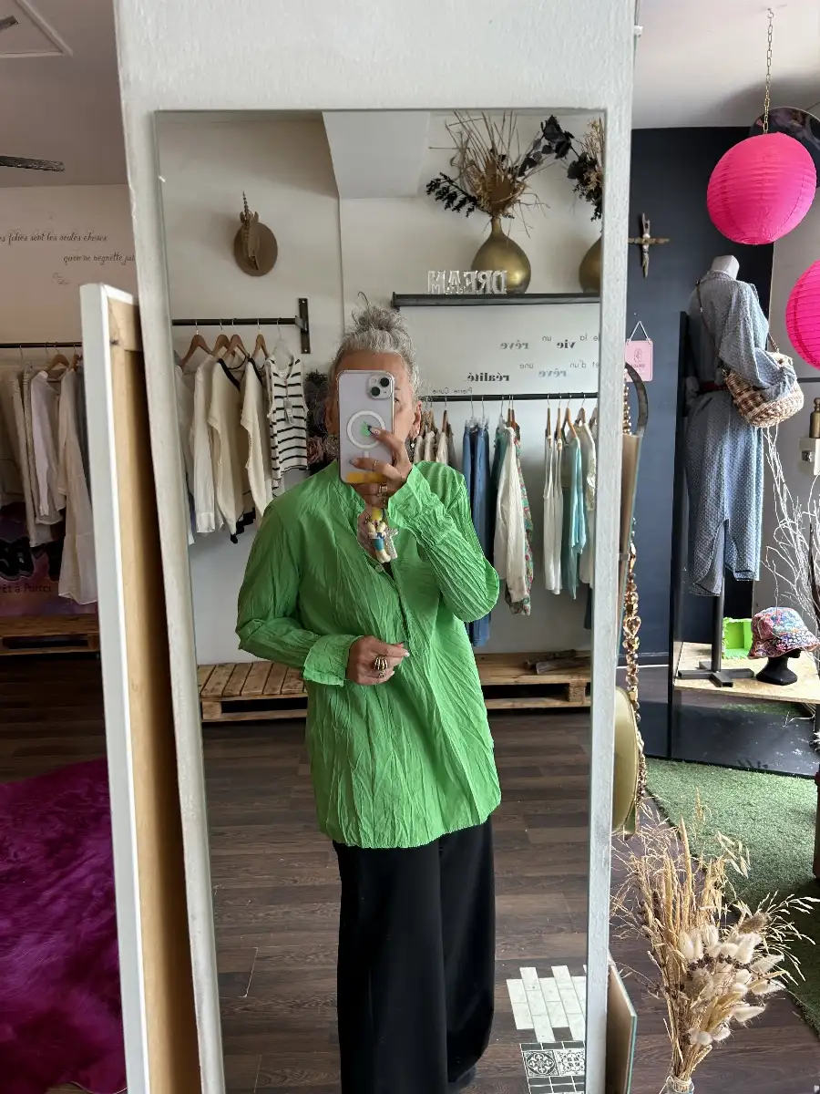 Blouse Foggia verte by Banditas From Marseille