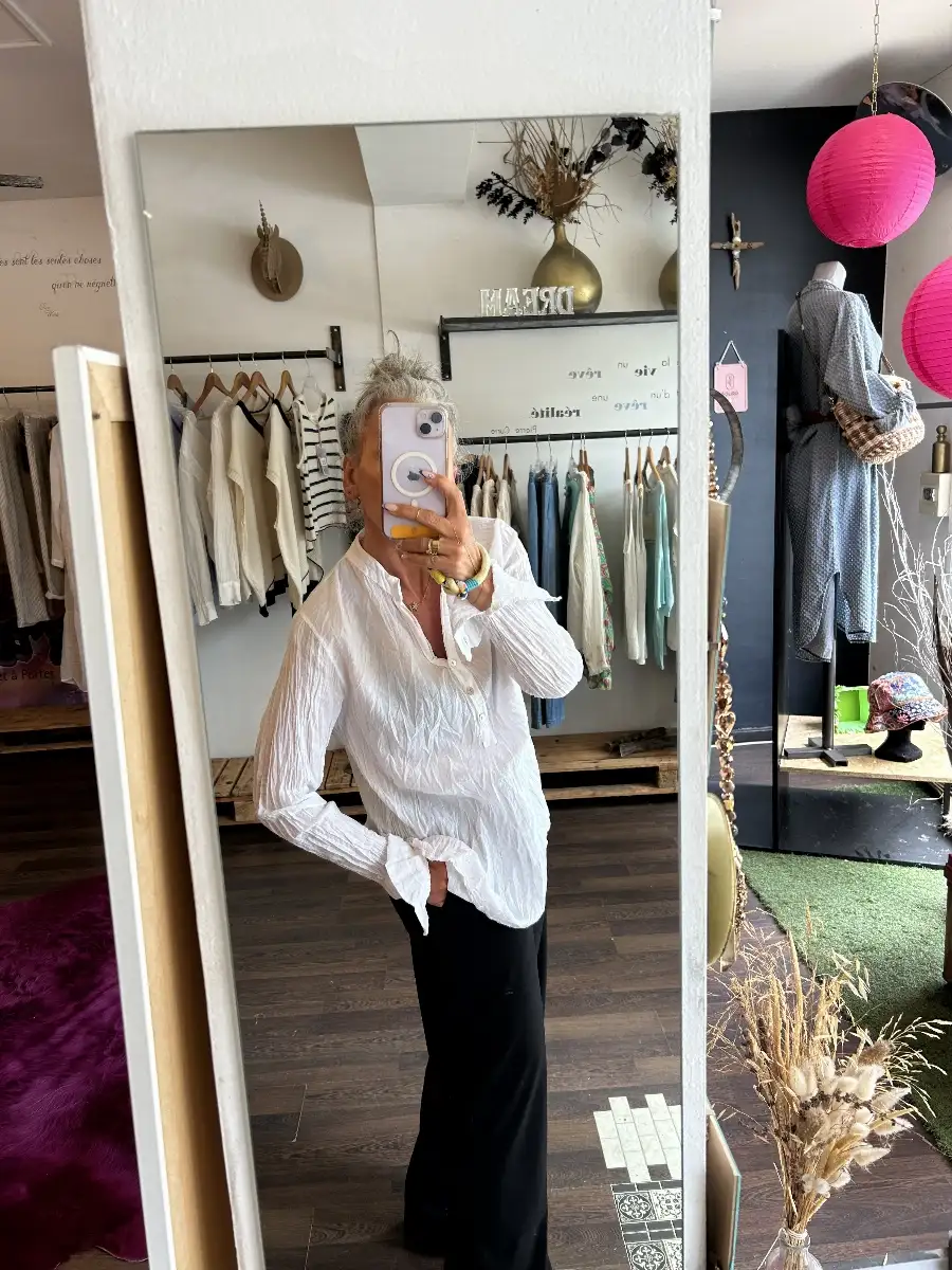 Blouse Foggia blanche by Banditas From Marseille