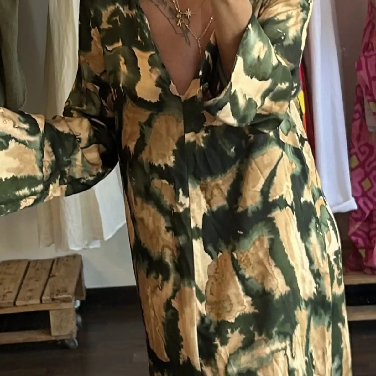 Robe imprimée pyrite dye