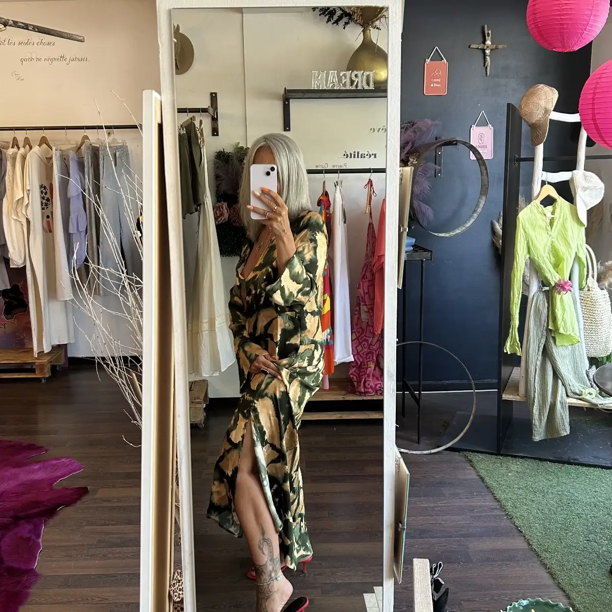 Robe imprimée pyrite dye