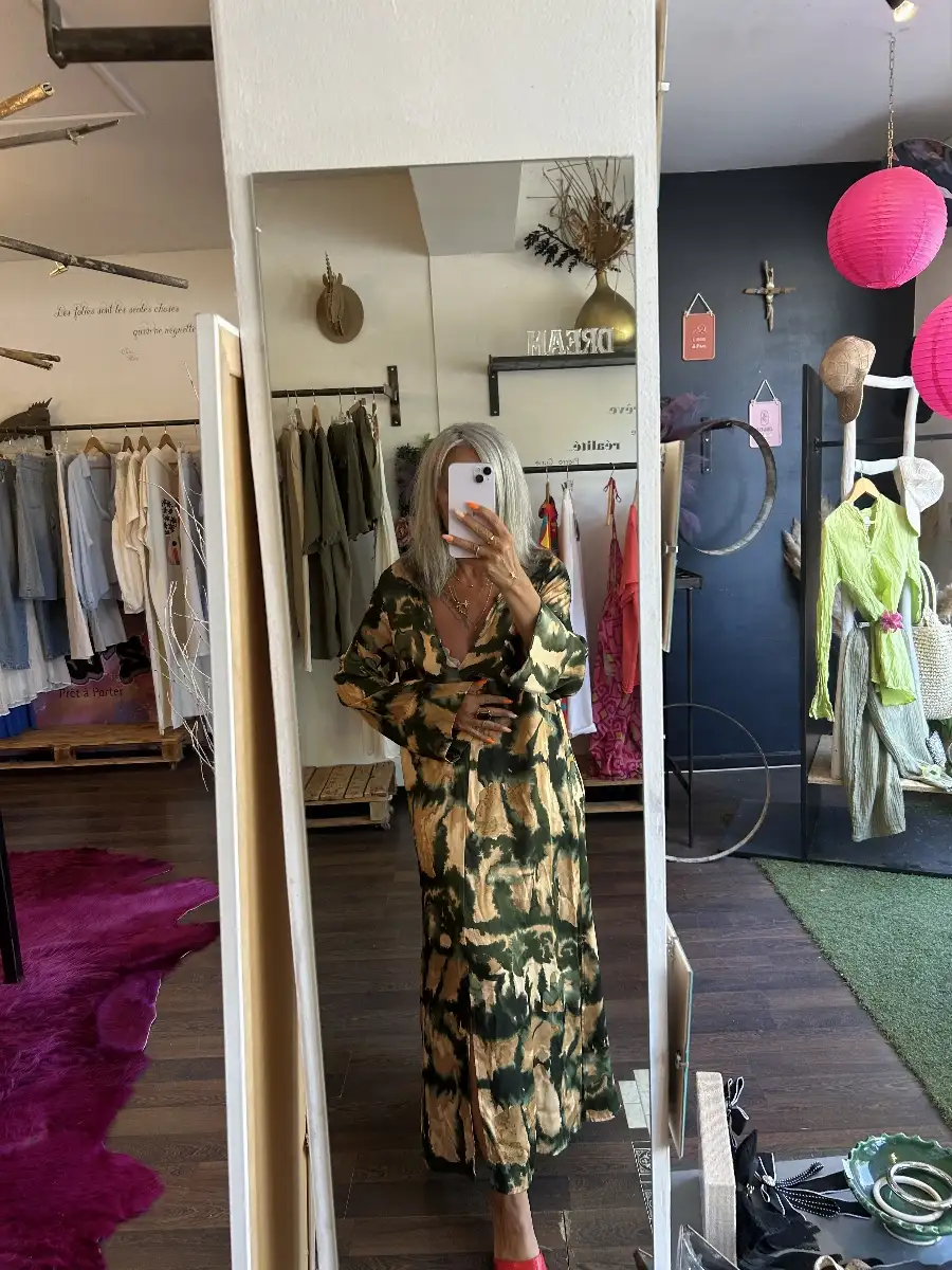 Robe imprimée pyrite dye