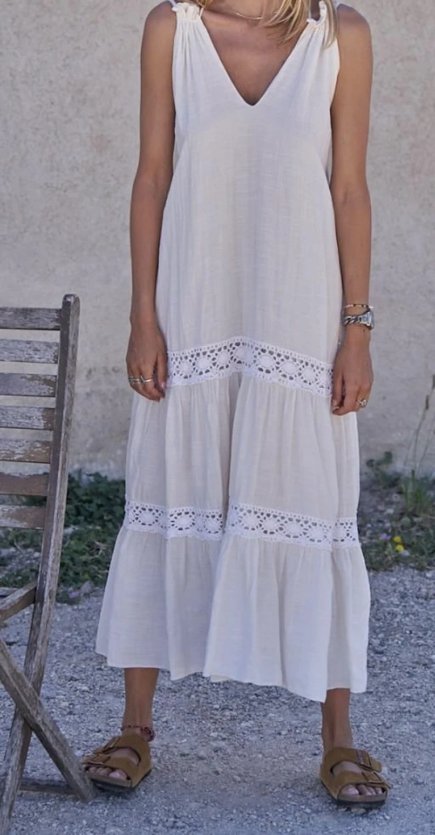 Robe longue écrue rinaldi