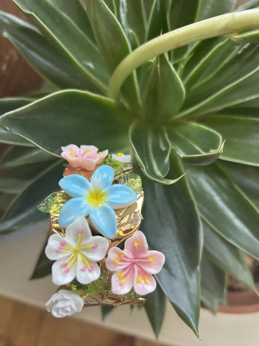Manchette fleurs nina