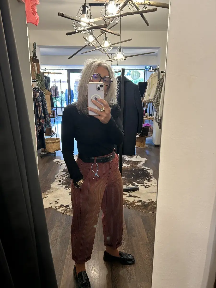 Pantalon bordeaux Éléonore