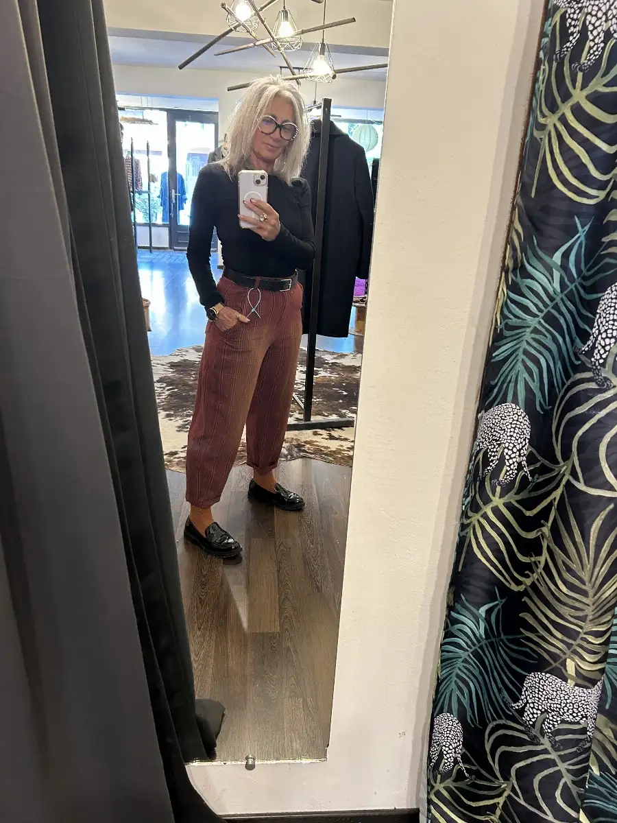 Pantalon bordeaux Éléonore