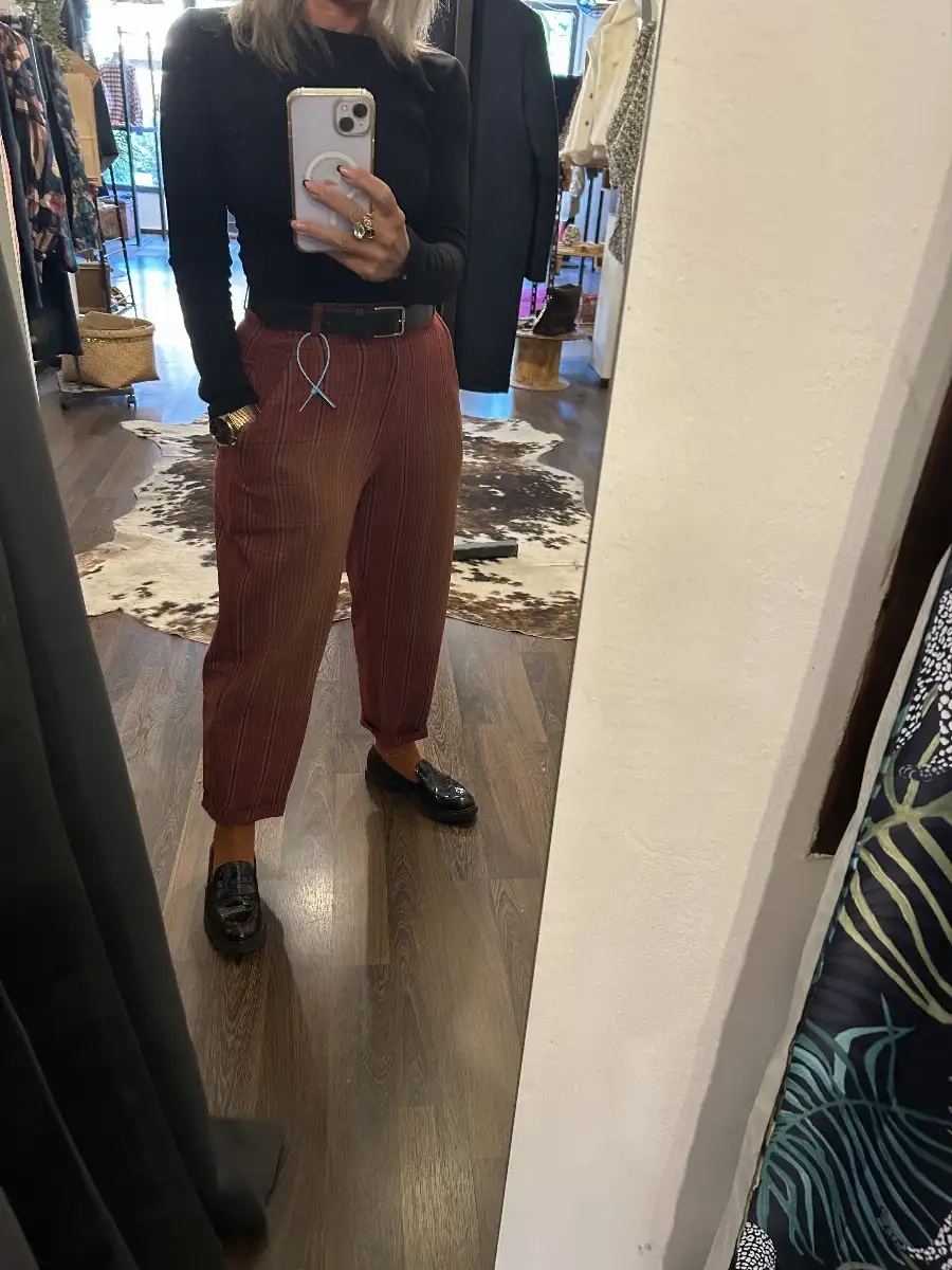 Pantalon bordeaux Éléonore