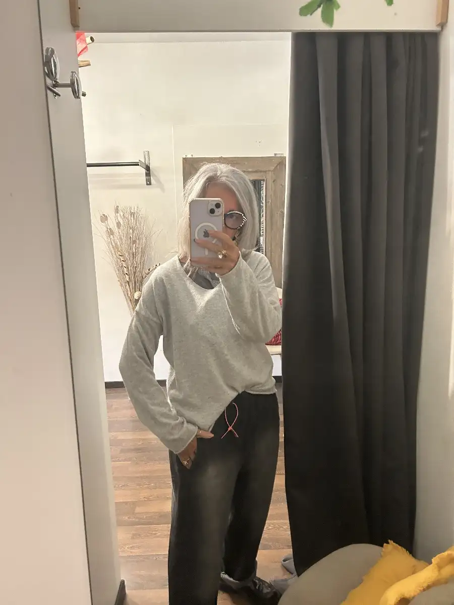 Pull perla gris clair