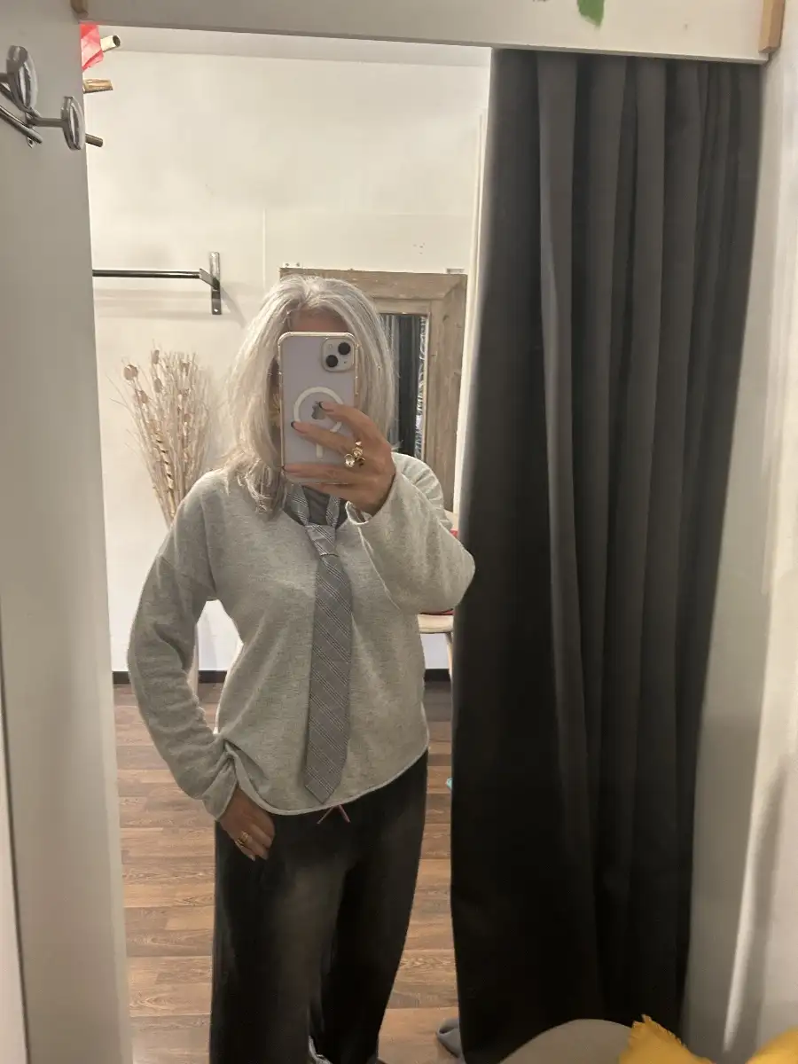 Pull perla gris clair