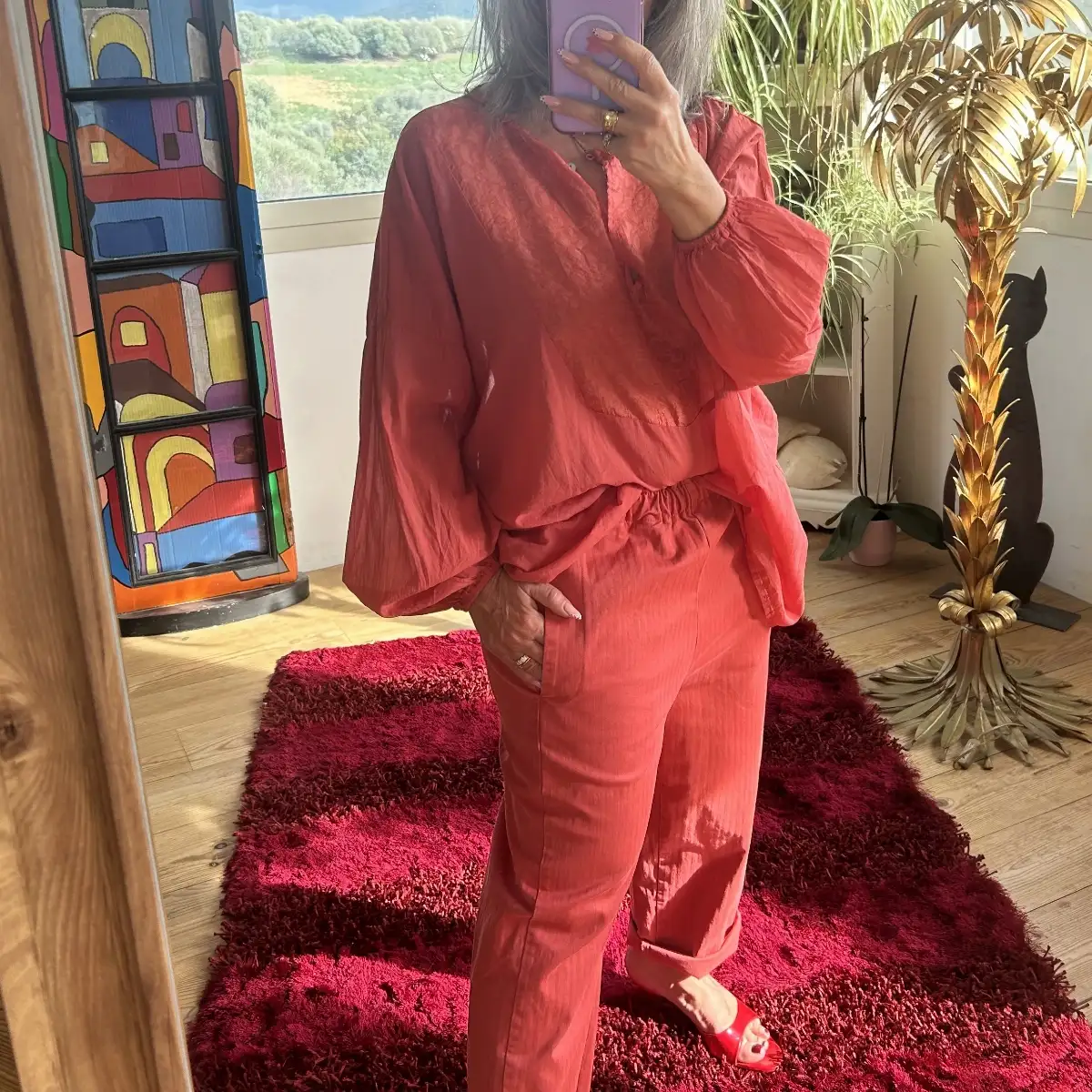 Pantalon corail Léon