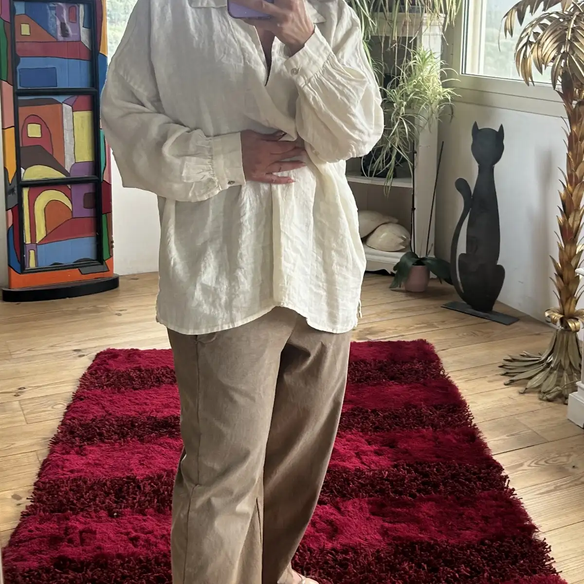 Blouse black Panther coloris écru