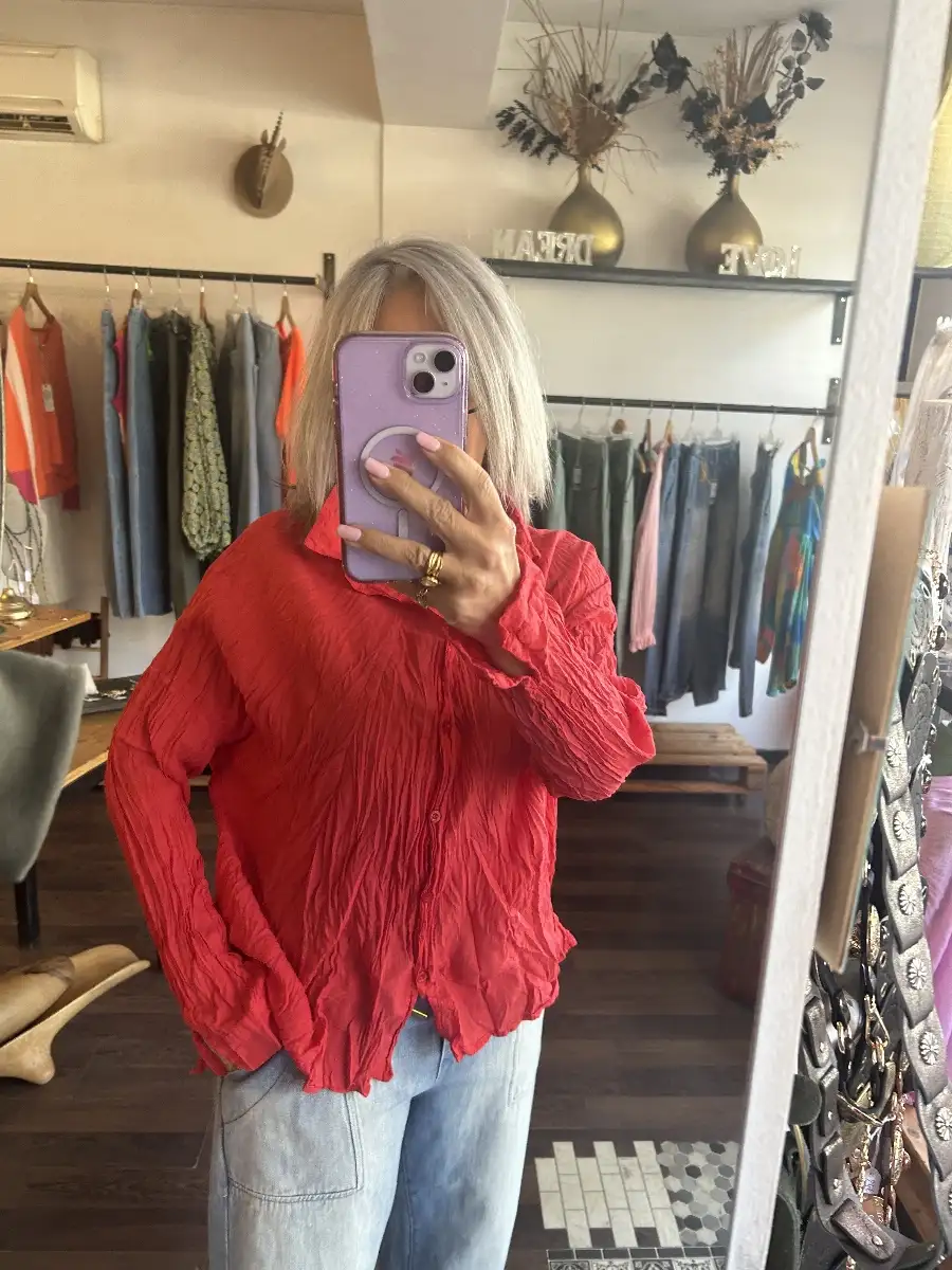 Chemise rouge agata