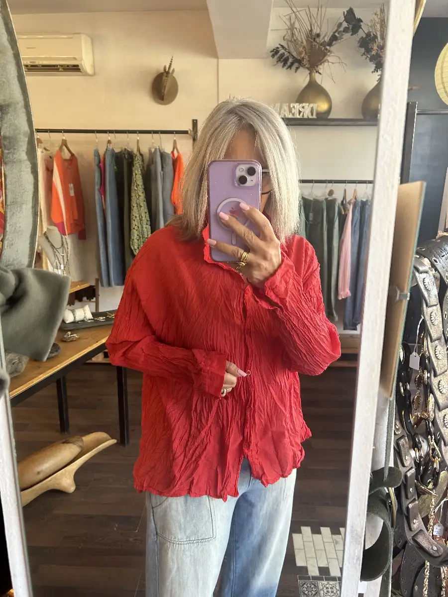 Chemise rouge agata