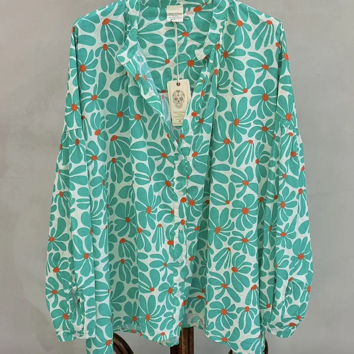 Chemise camerone fleurs