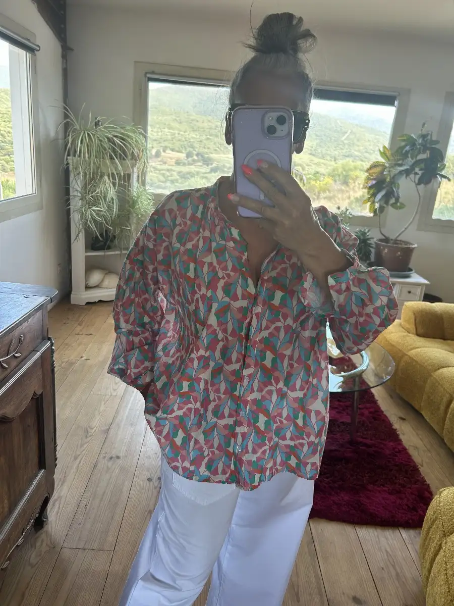 Chemise Cameron rose/turquoise /orange….