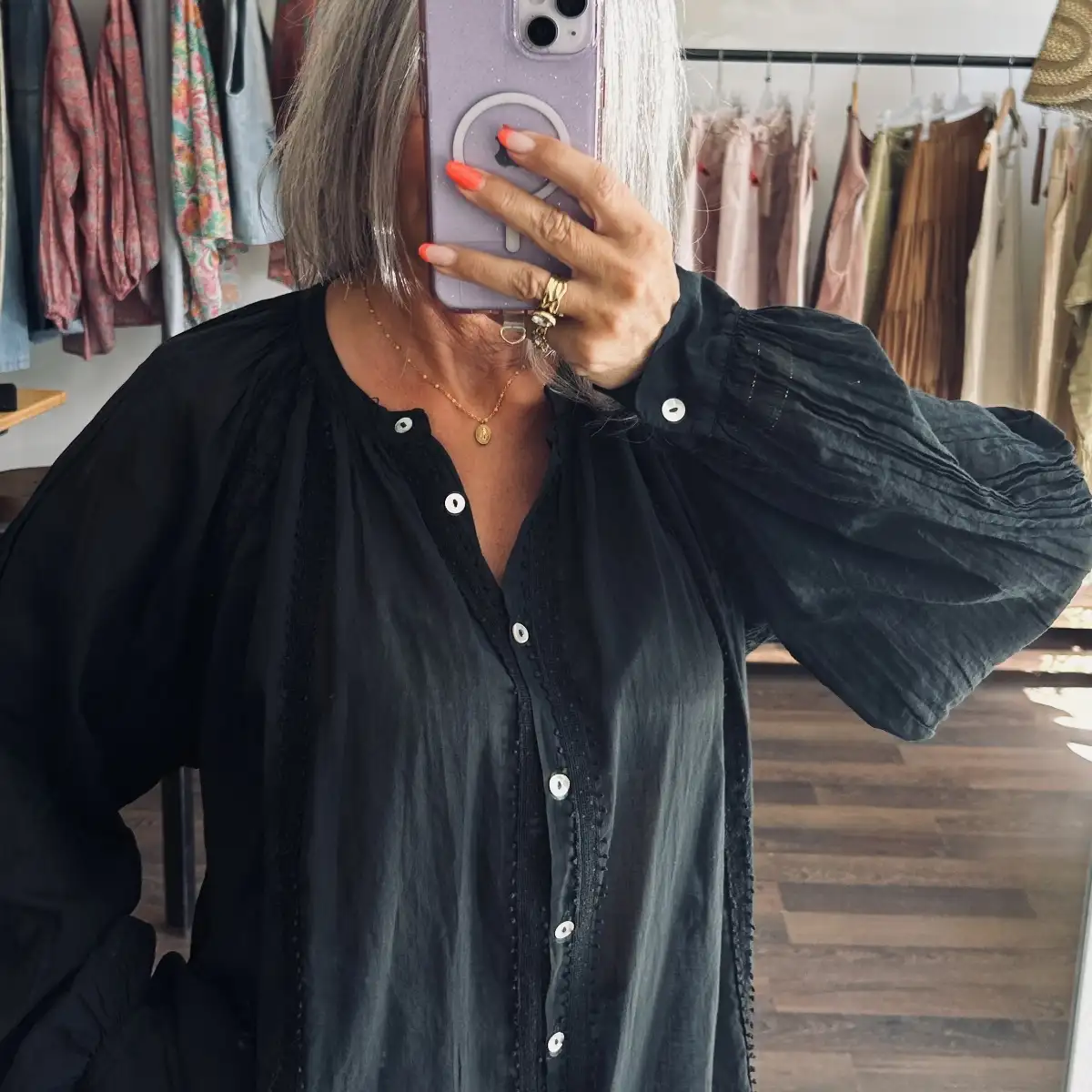 Blouse noire Liliane