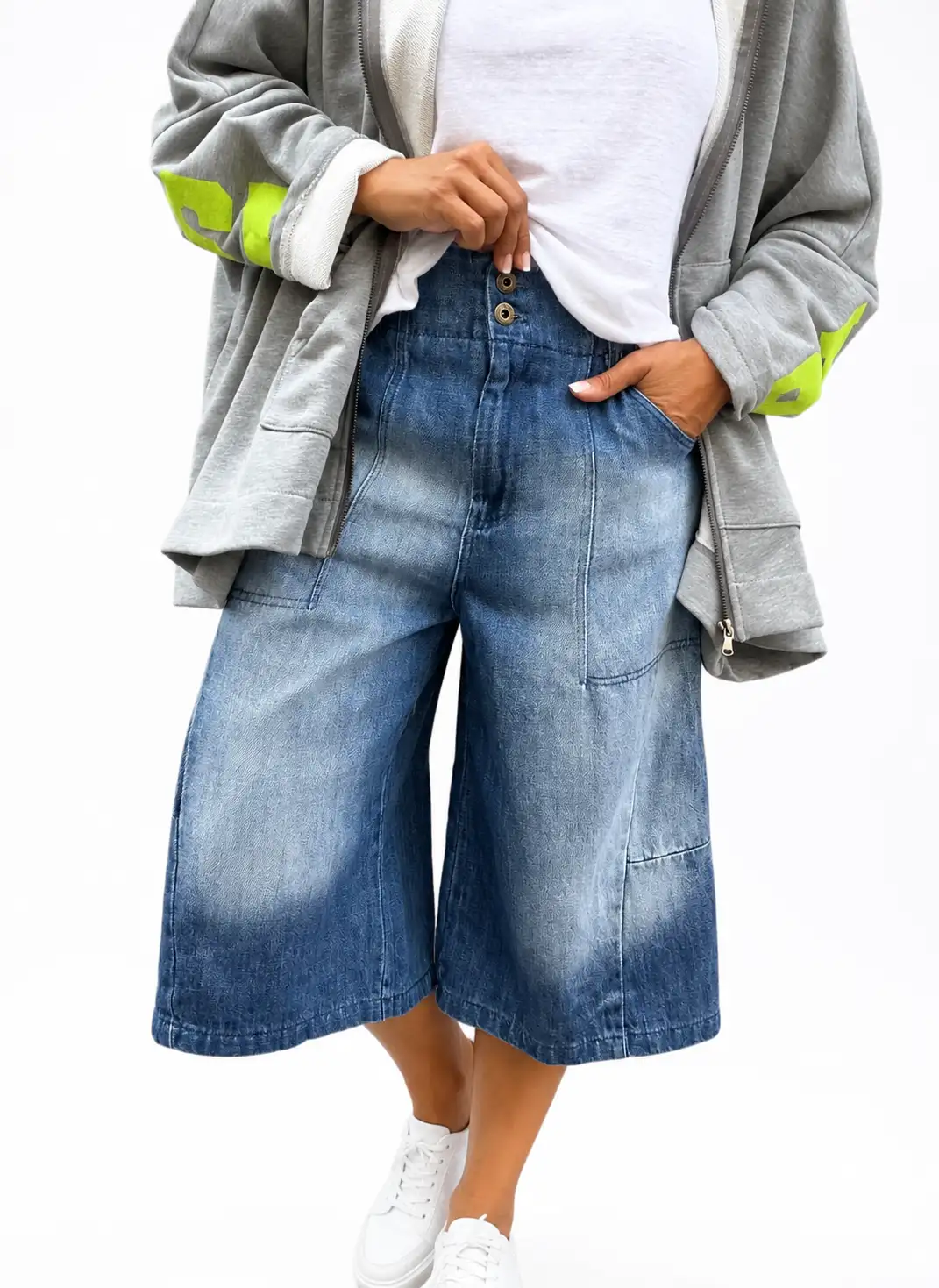 Bermuda jeans bleu Bernard