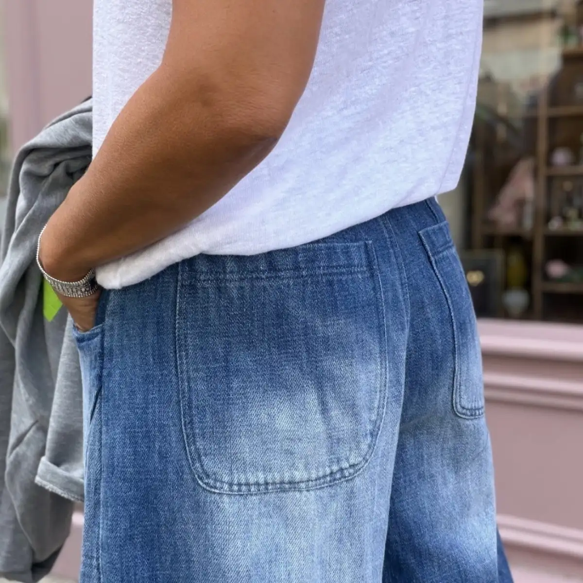 Bermuda jeans bleu Bernard