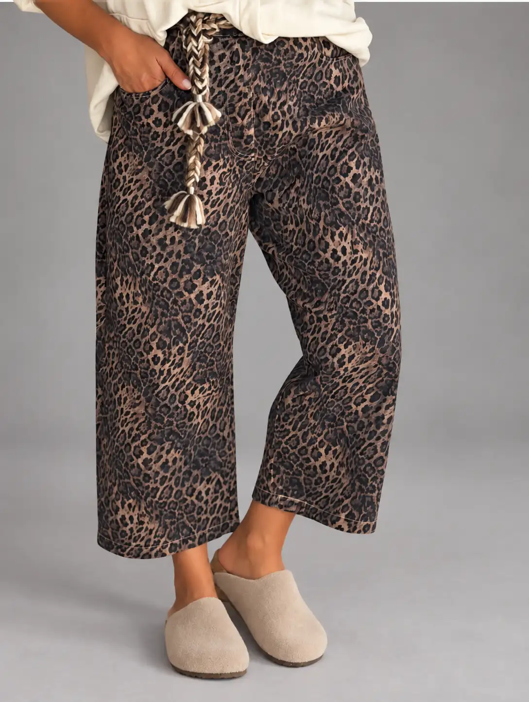 Pantalon imprimé léopard