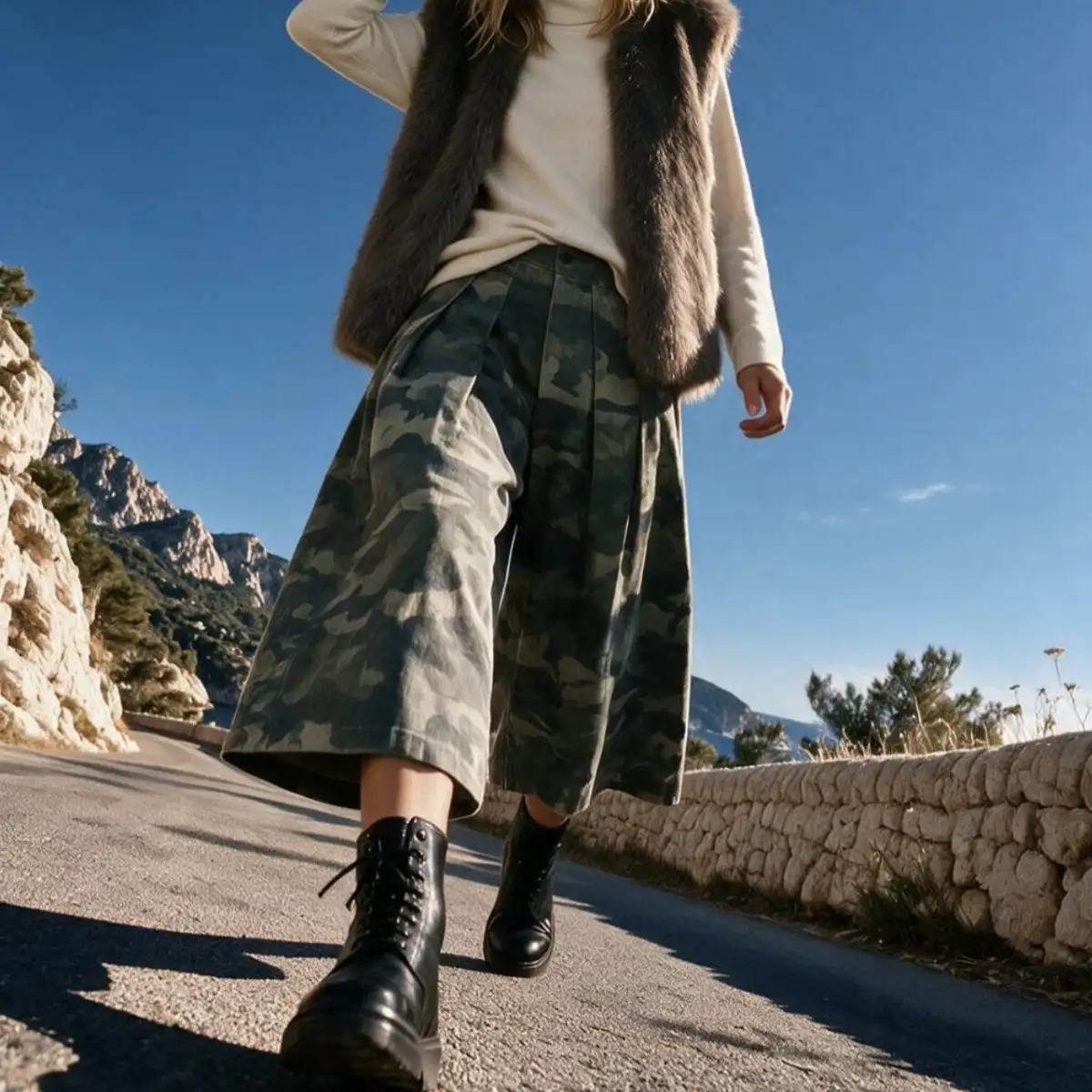 Jupe culotte camouflage lesia