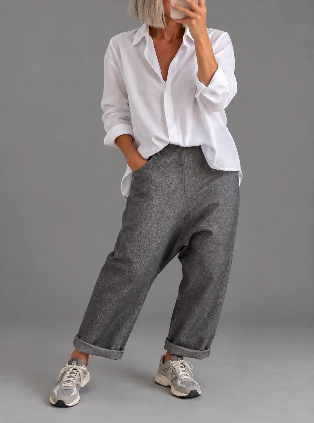 Pantalon gris tinaia