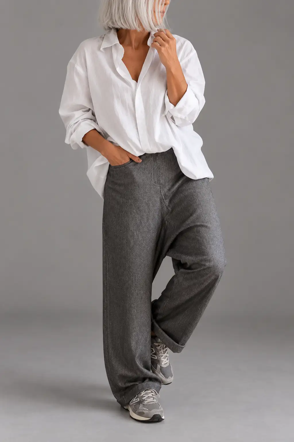 Pantalon gris tinaia