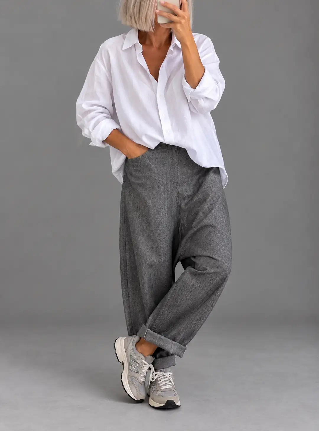 Pantalon gris tinaia