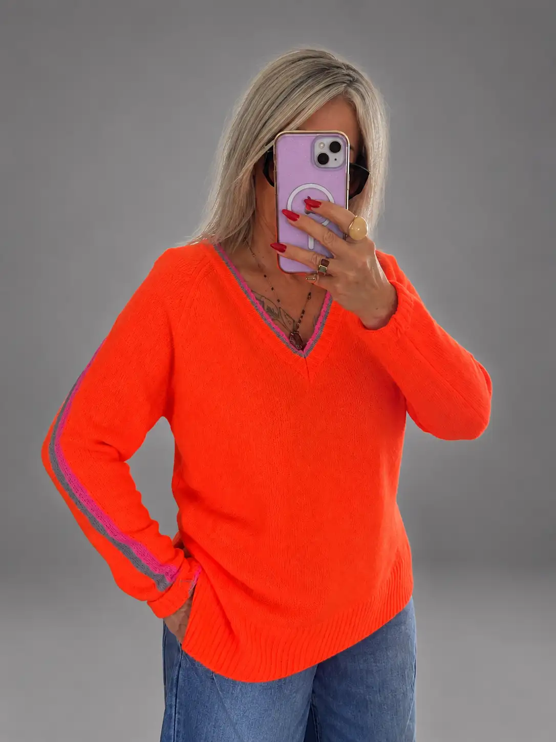Pull orange ivana