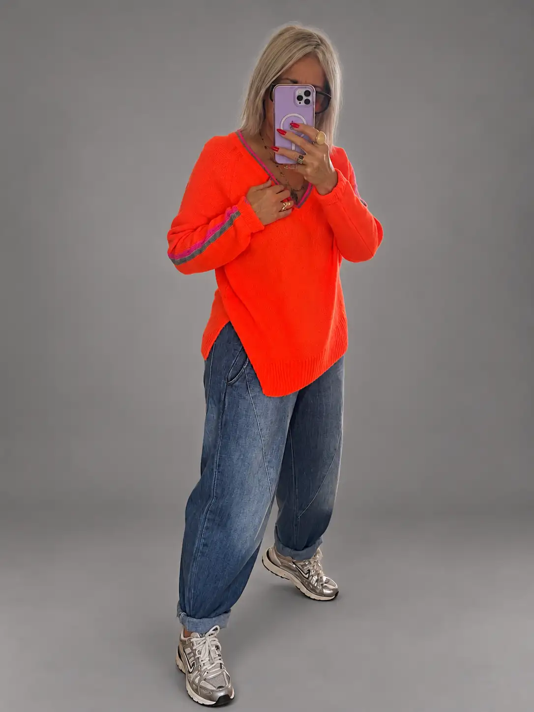 Pull orange ivana