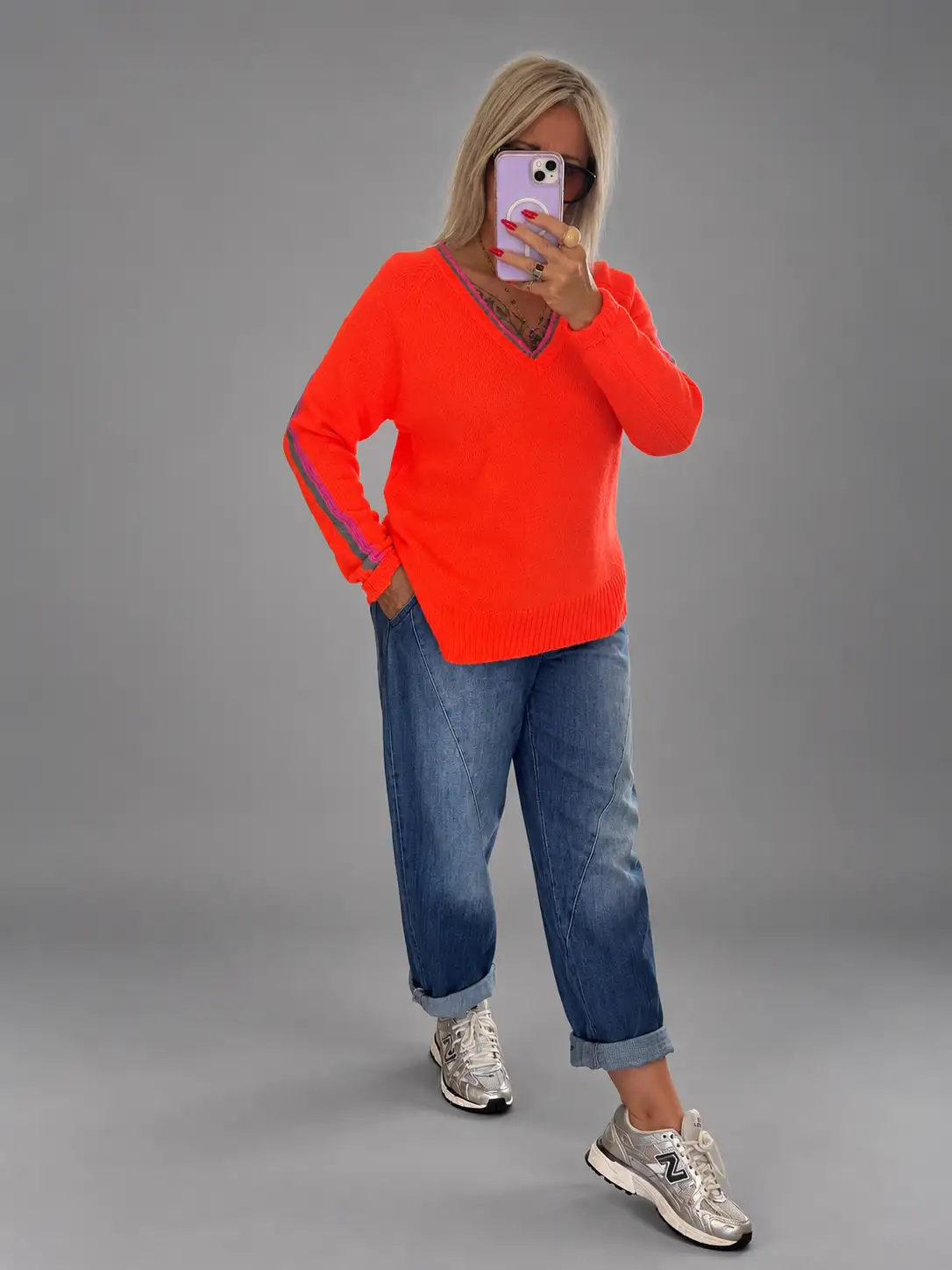 Pull orange ivana