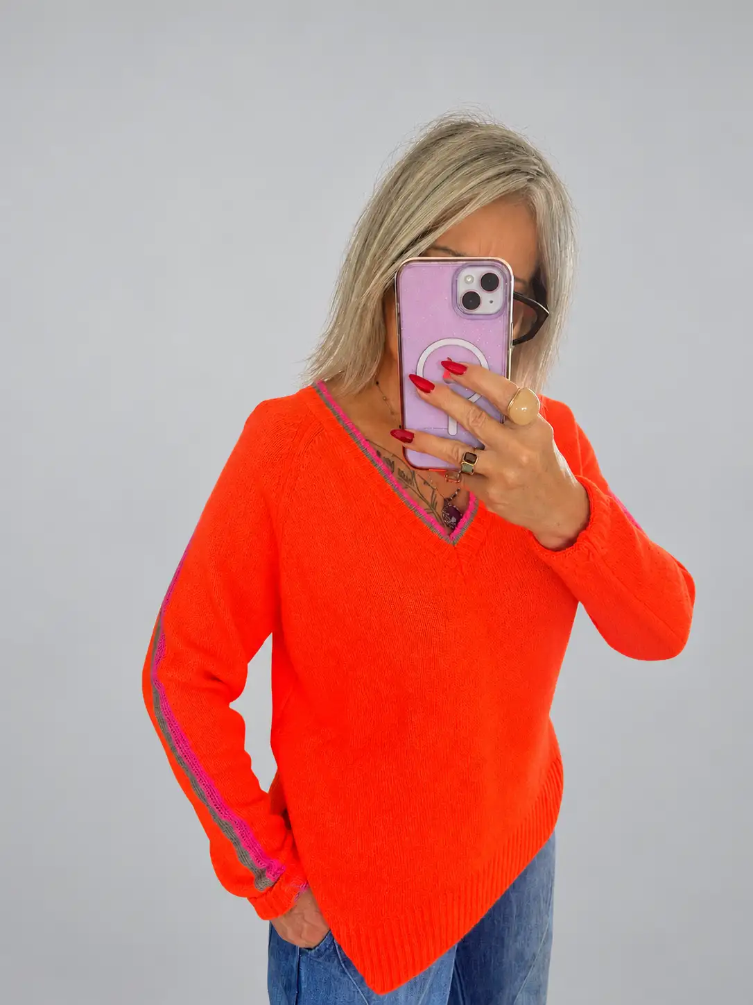 Pull orange ivana