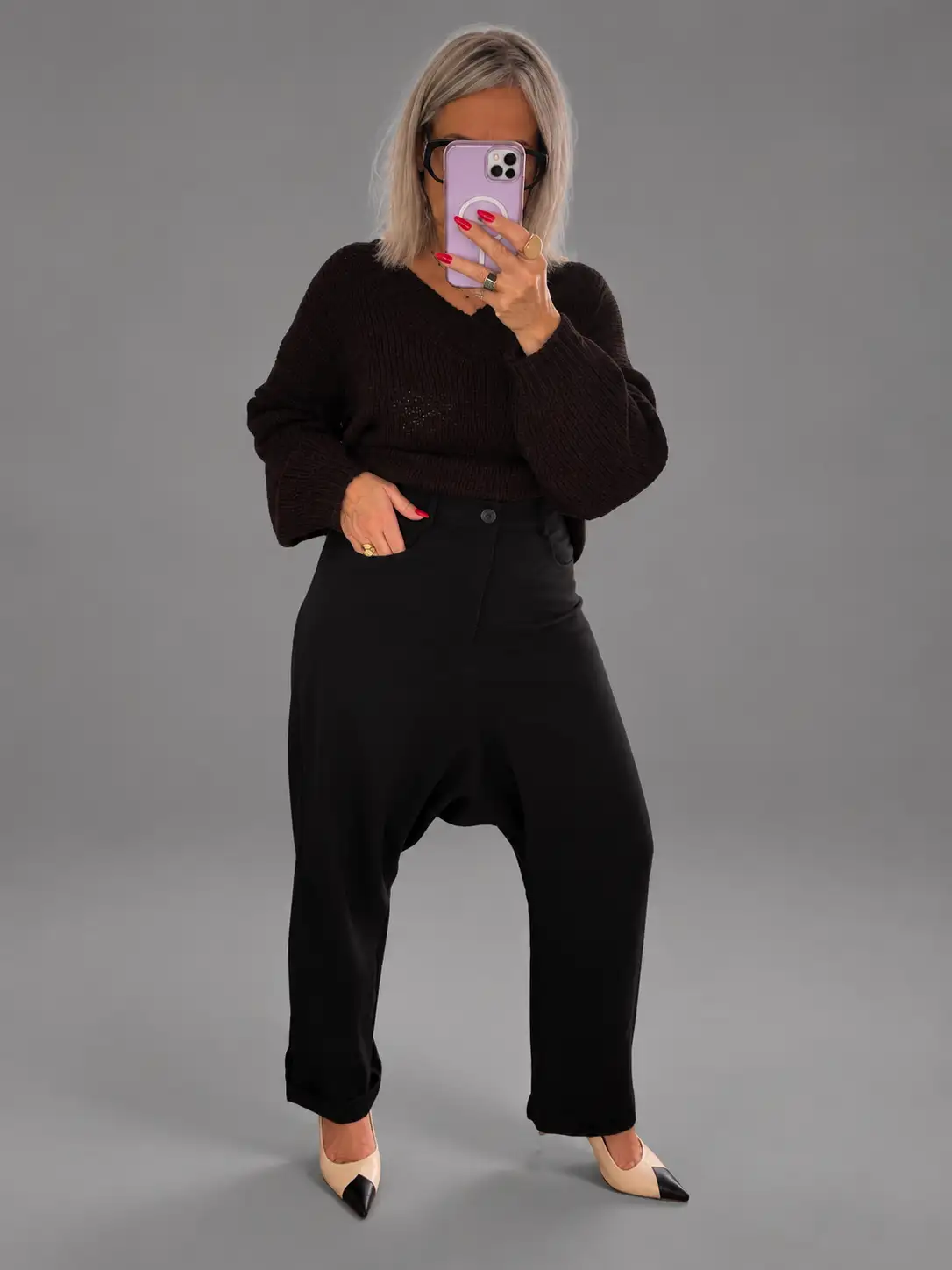 Pantalon sarouel noir scottex